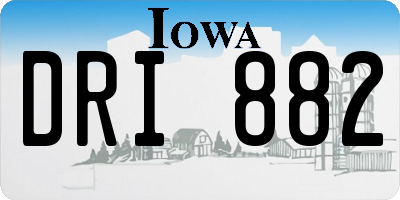 IA license plate DRI882