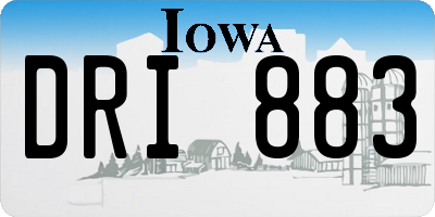IA license plate DRI883
