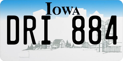 IA license plate DRI884