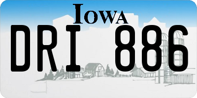 IA license plate DRI886