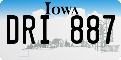 IA license plate DRI887