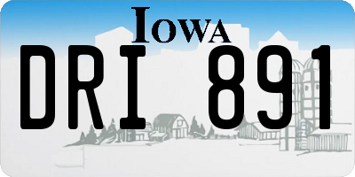 IA license plate DRI891