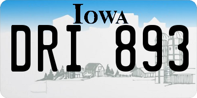 IA license plate DRI893