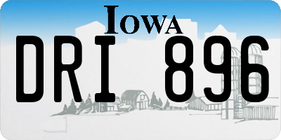 IA license plate DRI896