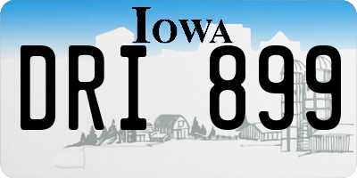 IA license plate DRI899
