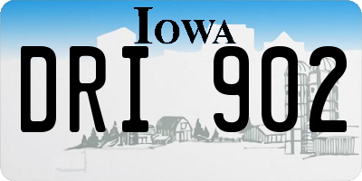 IA license plate DRI902