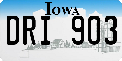 IA license plate DRI903