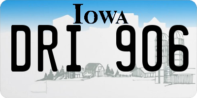 IA license plate DRI906