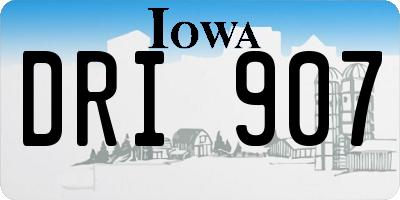 IA license plate DRI907