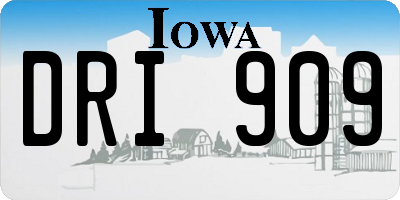 IA license plate DRI909