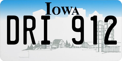 IA license plate DRI912