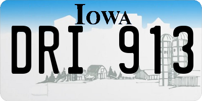 IA license plate DRI913