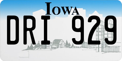 IA license plate DRI929
