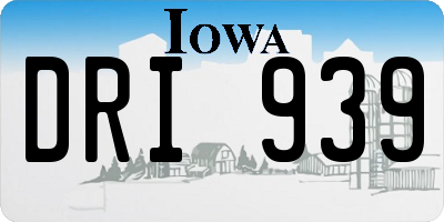 IA license plate DRI939