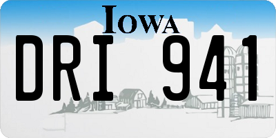 IA license plate DRI941