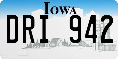IA license plate DRI942