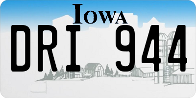 IA license plate DRI944