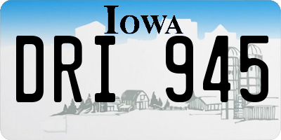 IA license plate DRI945