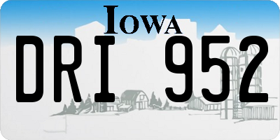 IA license plate DRI952