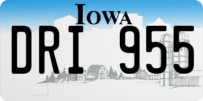 IA license plate DRI955