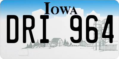 IA license plate DRI964