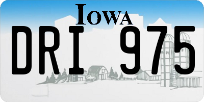 IA license plate DRI975