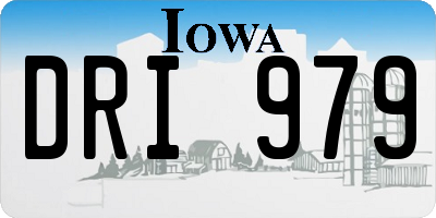IA license plate DRI979