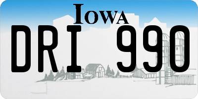 IA license plate DRI990