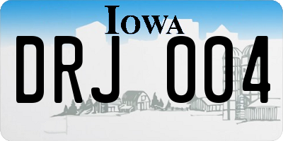 IA license plate DRJ004
