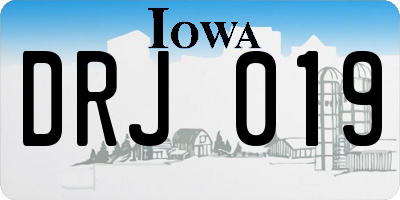 IA license plate DRJ019