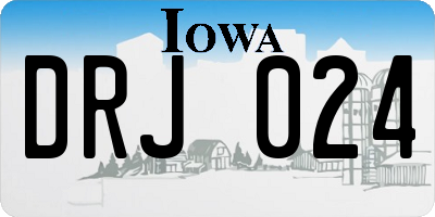 IA license plate DRJ024