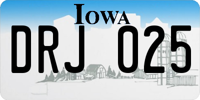 IA license plate DRJ025