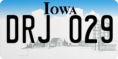 IA license plate DRJ029