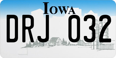 IA license plate DRJ032