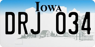 IA license plate DRJ034