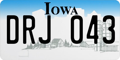IA license plate DRJ043