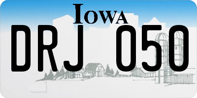 IA license plate DRJ050
