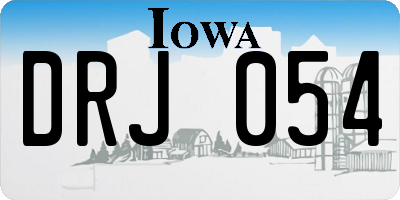 IA license plate DRJ054