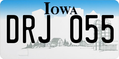 IA license plate DRJ055