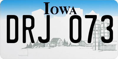 IA license plate DRJ073