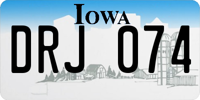 IA license plate DRJ074