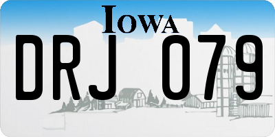 IA license plate DRJ079