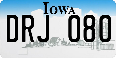 IA license plate DRJ080