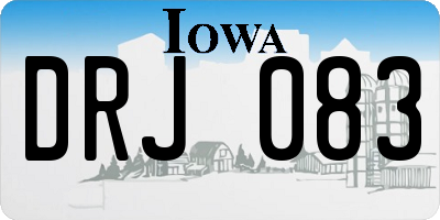 IA license plate DRJ083