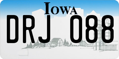 IA license plate DRJ088
