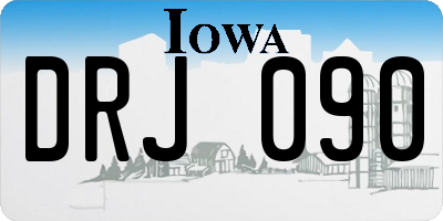 IA license plate DRJ090