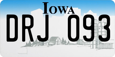 IA license plate DRJ093
