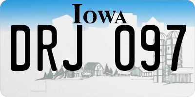 IA license plate DRJ097