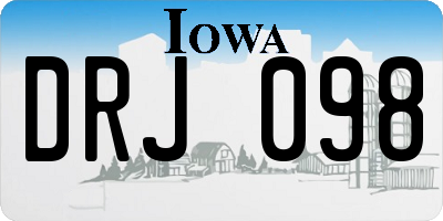 IA license plate DRJ098