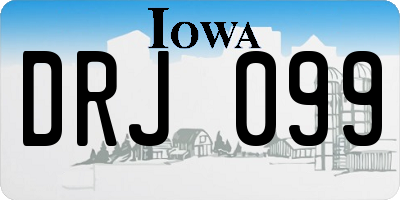 IA license plate DRJ099